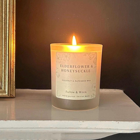 Elderflower and Honeysuckle Scented Candle