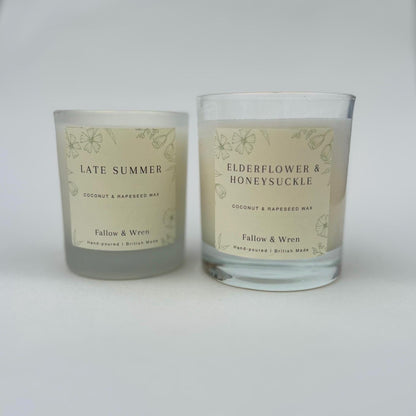 Elderflower and Honeysuckle Scented Candle