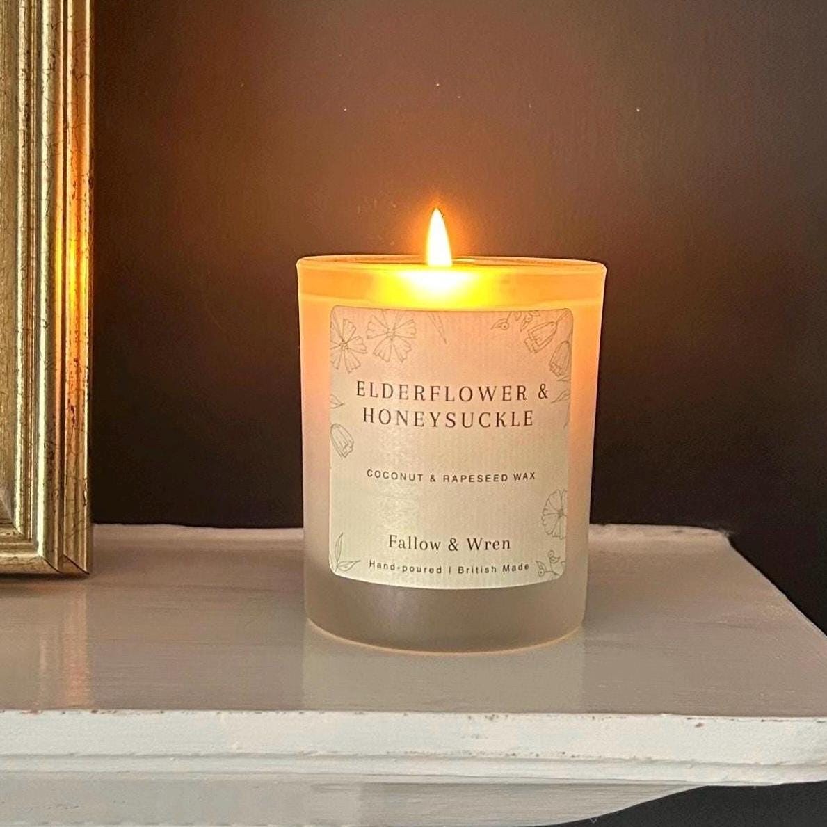 Elderflower and Honeysuckle Scented Candle